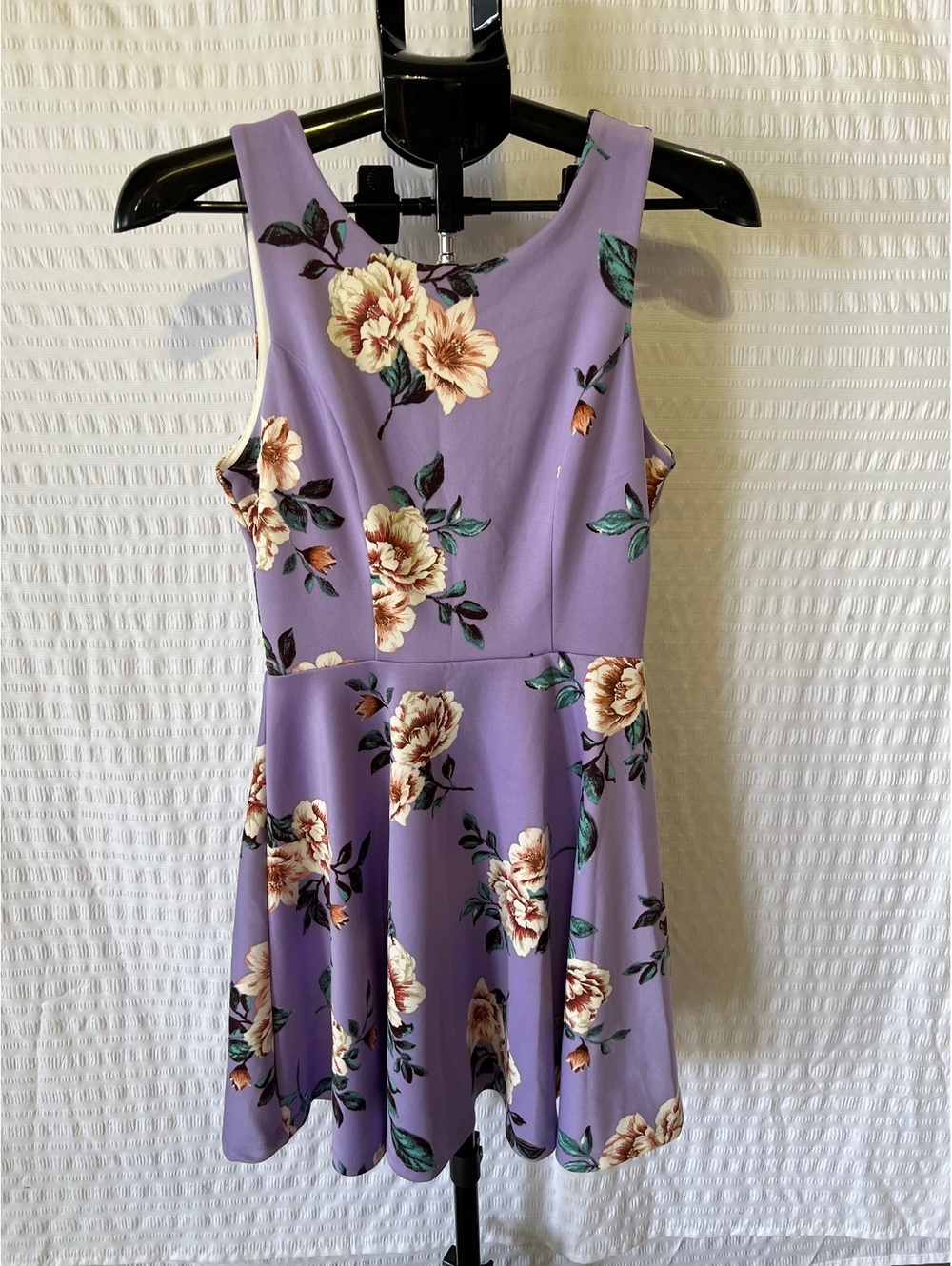 Francesca’s Purple Floral Fit & Flare Dress — NWT — Size S